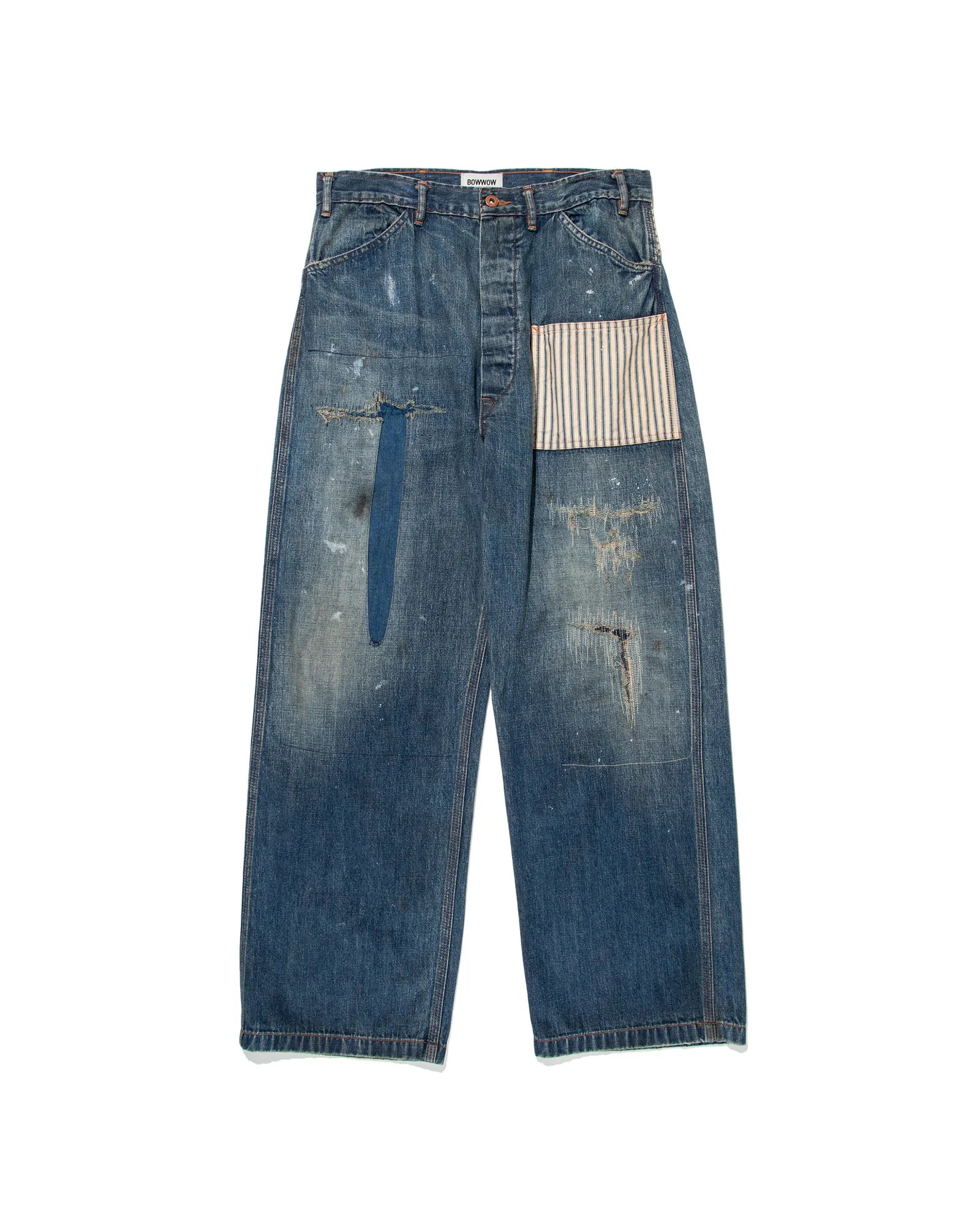 BOWWOW 25AW LAPD PRISONER DENIM PANTS AGED